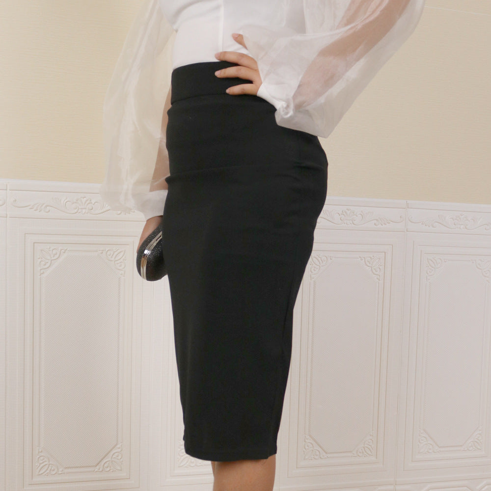 Pencil Skirts for Women High Waist Wrap Hip Plaid Retro