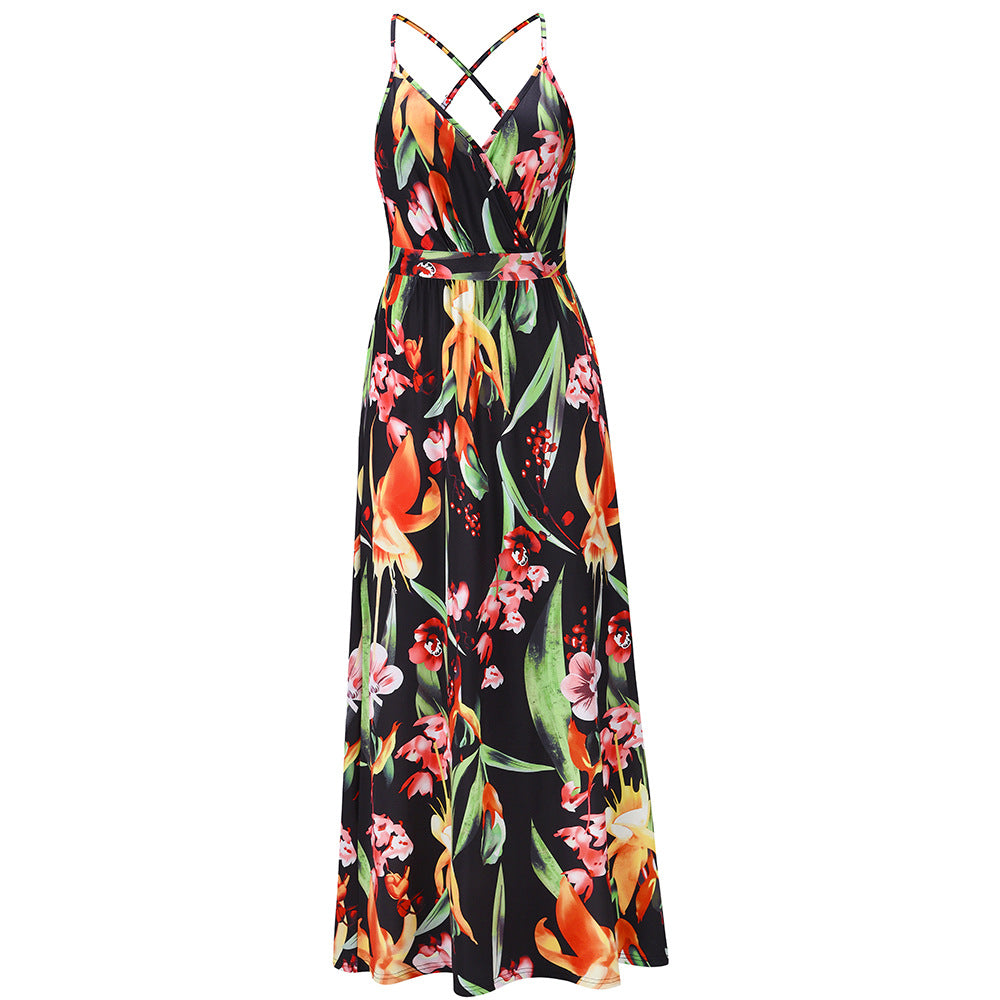 Women Casual Plus Size Sumer Floral Dress