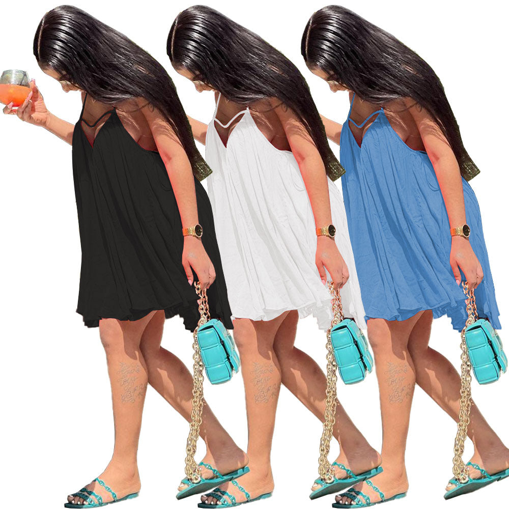 Woman One Piece Casual Sexy Summer Beach Dress