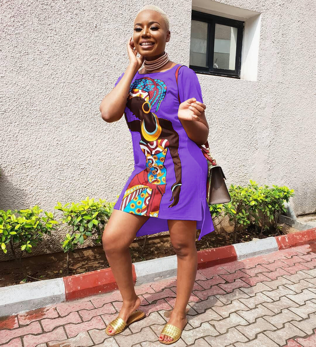 Fall Print New Fashion African Casual Women Dress Plus Size