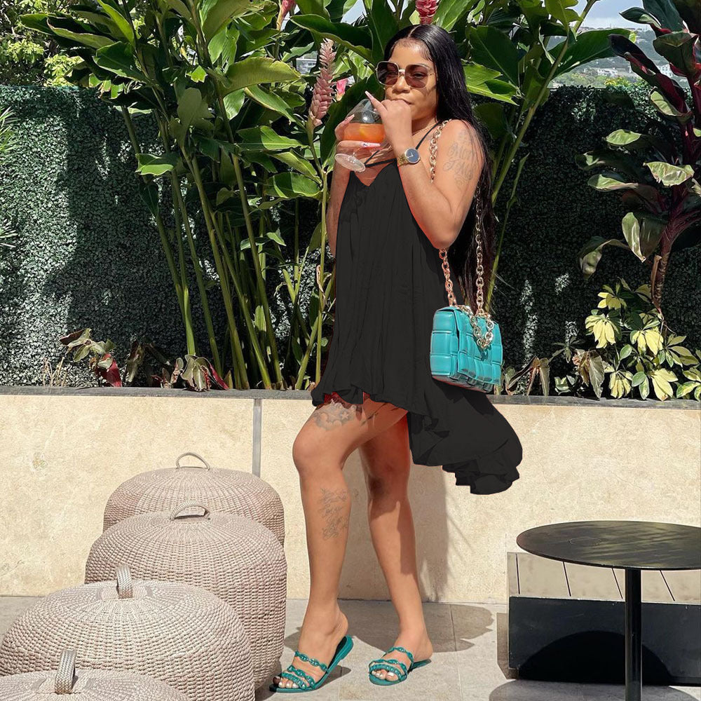Woman One Piece Casual Sexy Summer Beach Dress