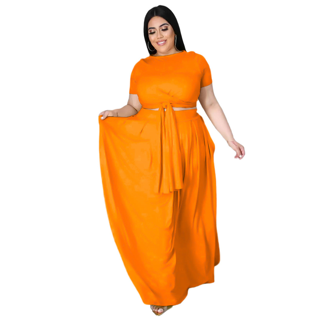 Fashion Plus Size Women's Cross-Border Cross Straps Swing Long Maxi Dresses