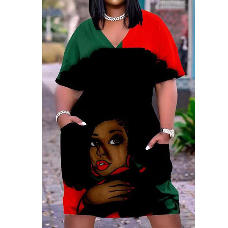 S-5XL Plus Size Style T Shirt Sundress
