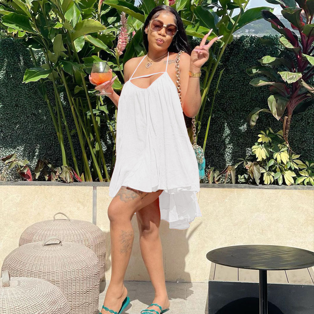 Woman One Piece Casual Sexy Summer Beach Dress
