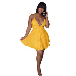 v Neck Summer Sexy Dress for Woman