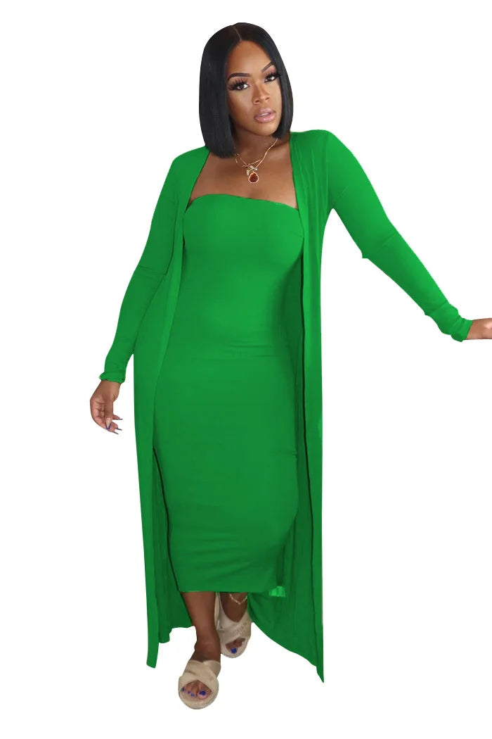 Women Casual Solid Color Maxi Beach Dress