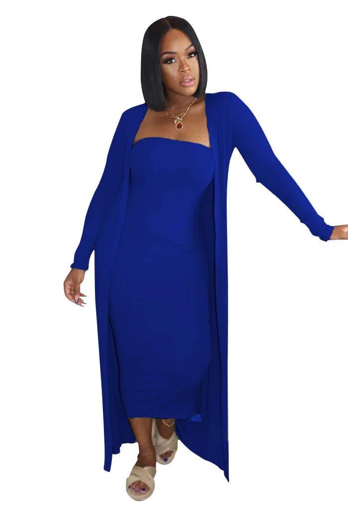 Women Casual Solid Color Maxi Beach Dress