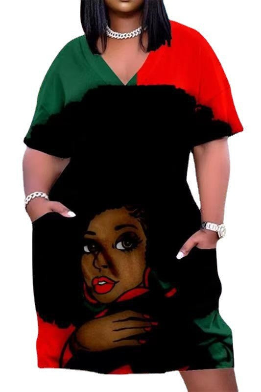 S-5XL Plus Size Style T Shirt Sundress