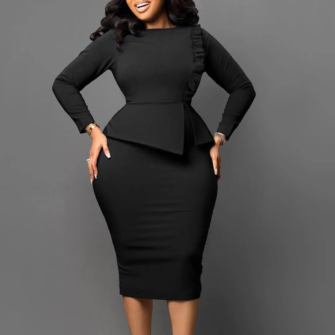 Women Long Sleeve African Casual Dress