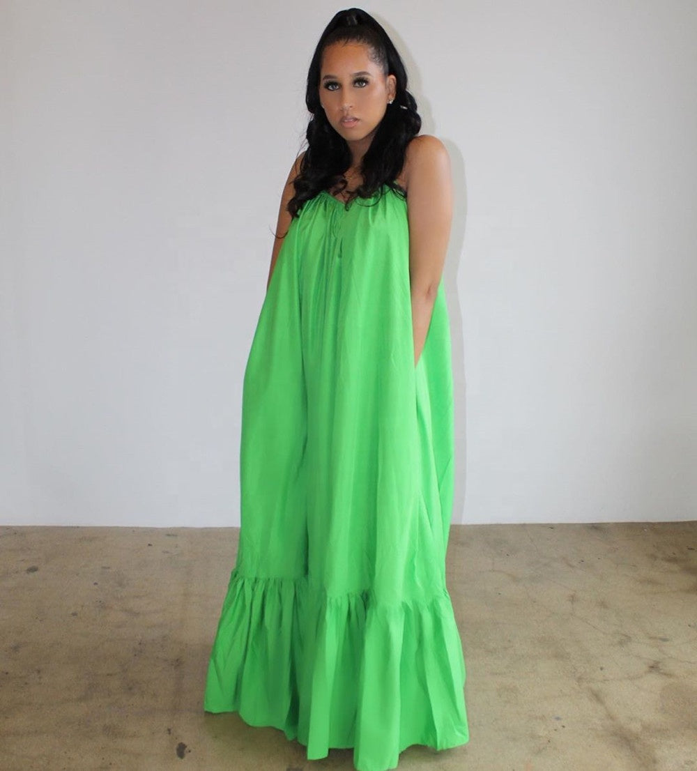 Women Loose Sleeveless Summer Dress in Plus Sizes