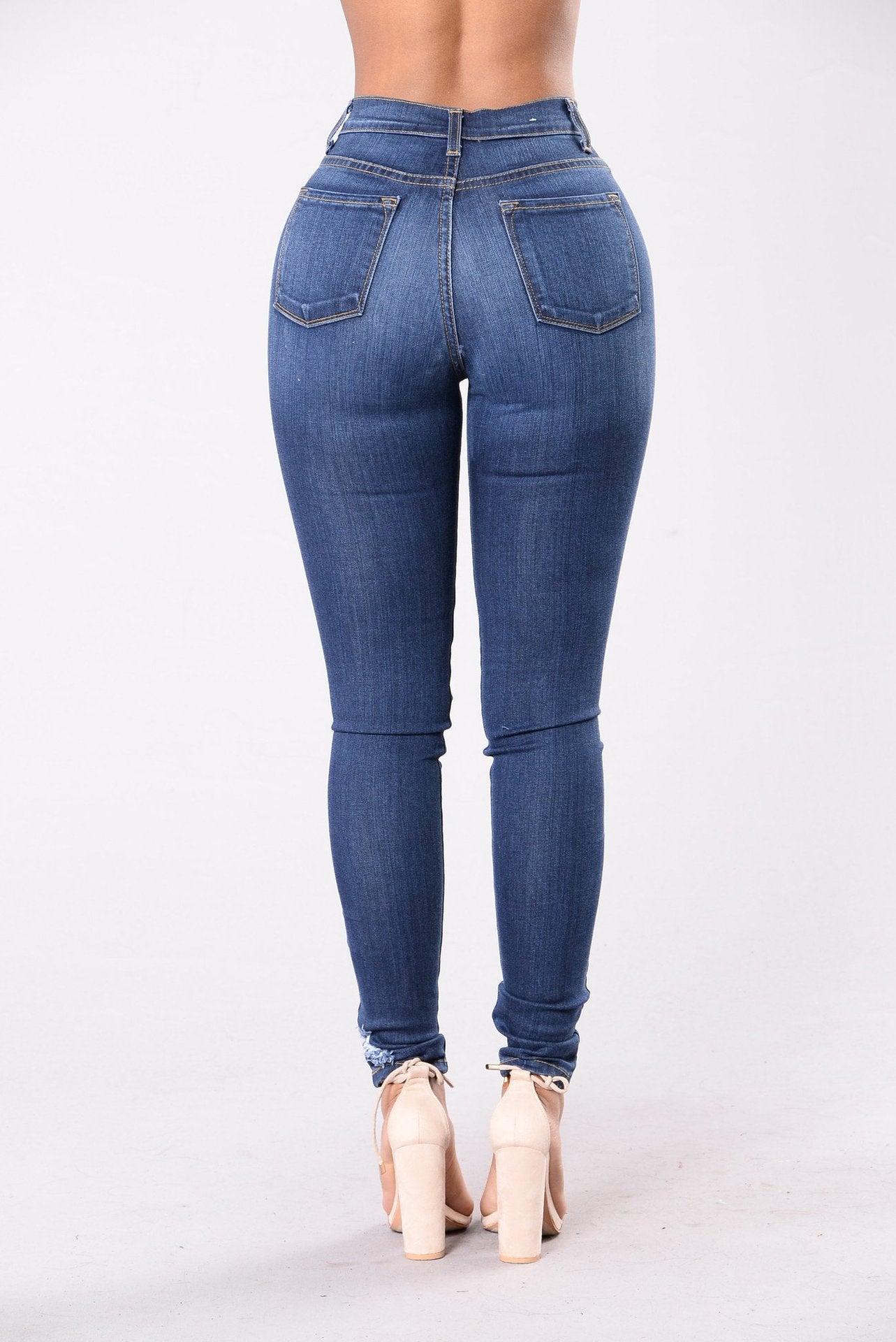 Plus Size Ripped Women Sexy Skinny Jeans