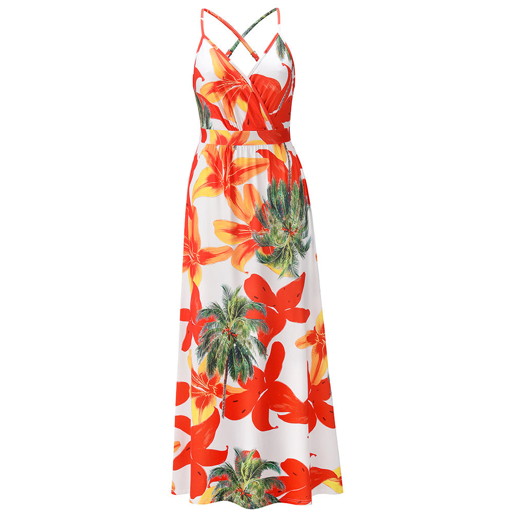 Women Casual Plus Size Sumer Floral Dress