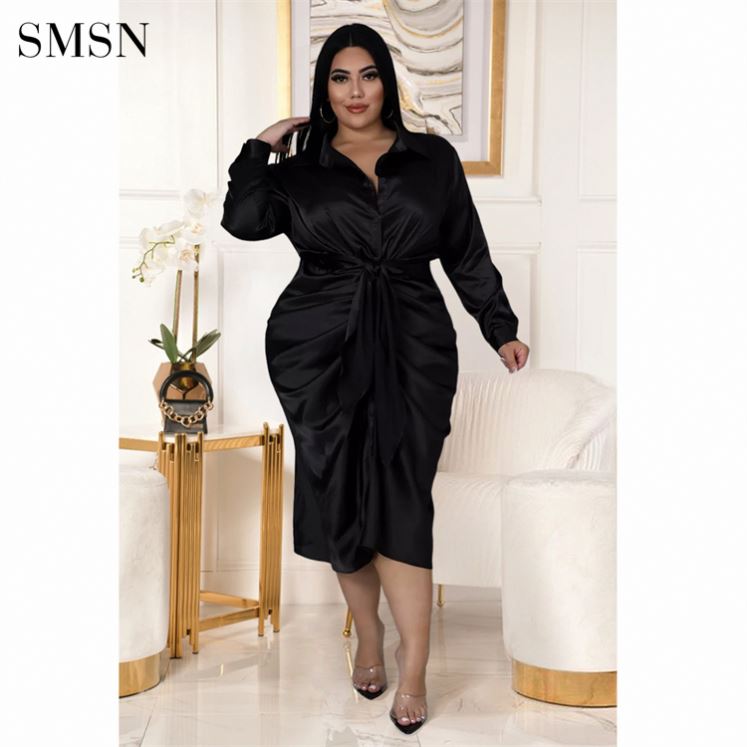 Long Sleeve Belted Elegant Dress for Women