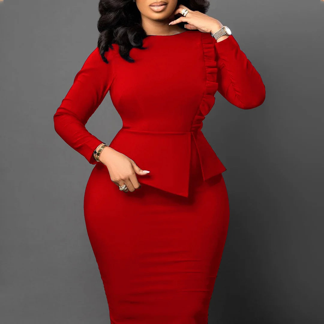 Women Long Sleeve African Casual Dress