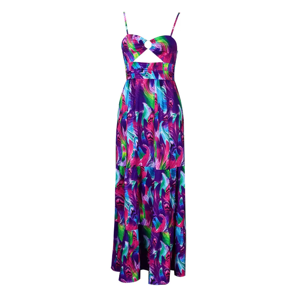 Plus Size Maxi Beach Print Sundress