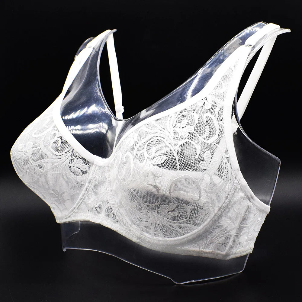 Plus Size Sexy Lace Underwired BH Hollow Out Bras for Women