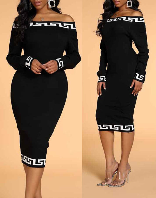 Woman Off Shoulder Casual Off Shoulder Dress