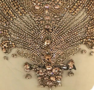 Women Modest Floor-Length Mesh Rhinestone Pink Mermaid Plus Size Prom Dress