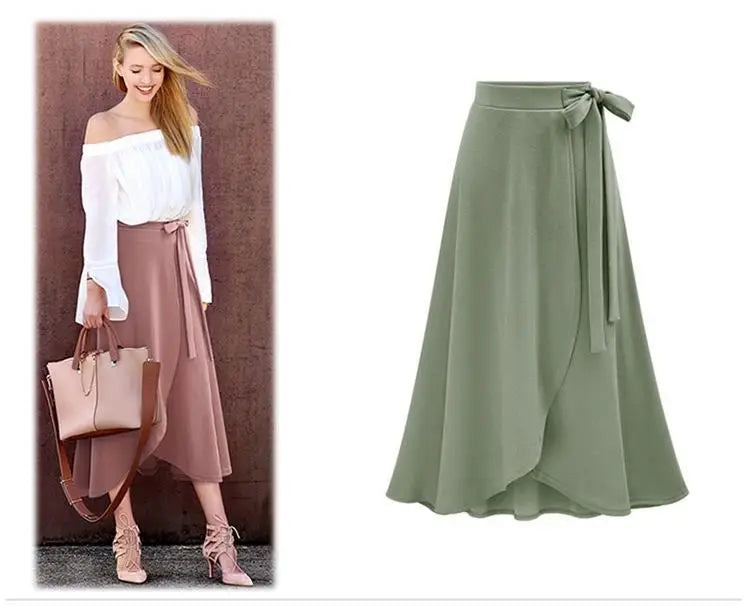 S-6xl New Fashion Women Plus Size Summer High Waist Skirt