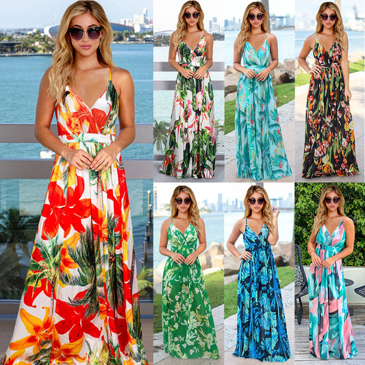 Women Casual Plus Size Sumer Floral Dress