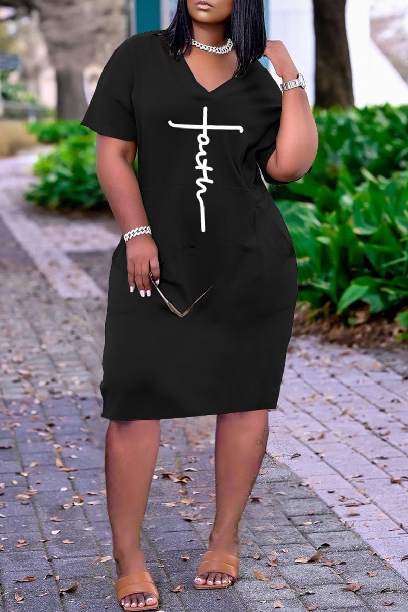 S-5XL Plus Size Style T Shirt Sundress