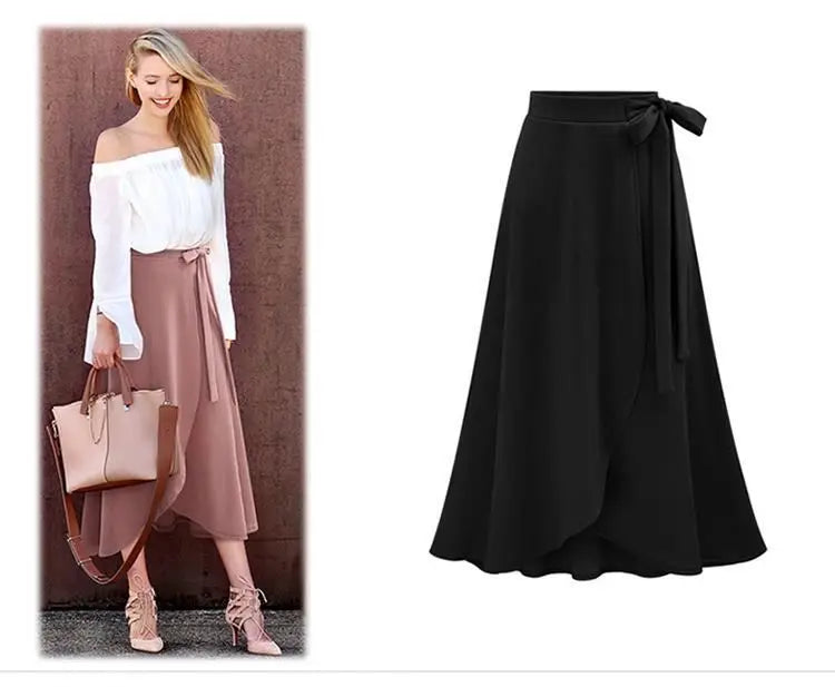 S-6xl New Fashion Women Plus Size Summer High Waist Skirt