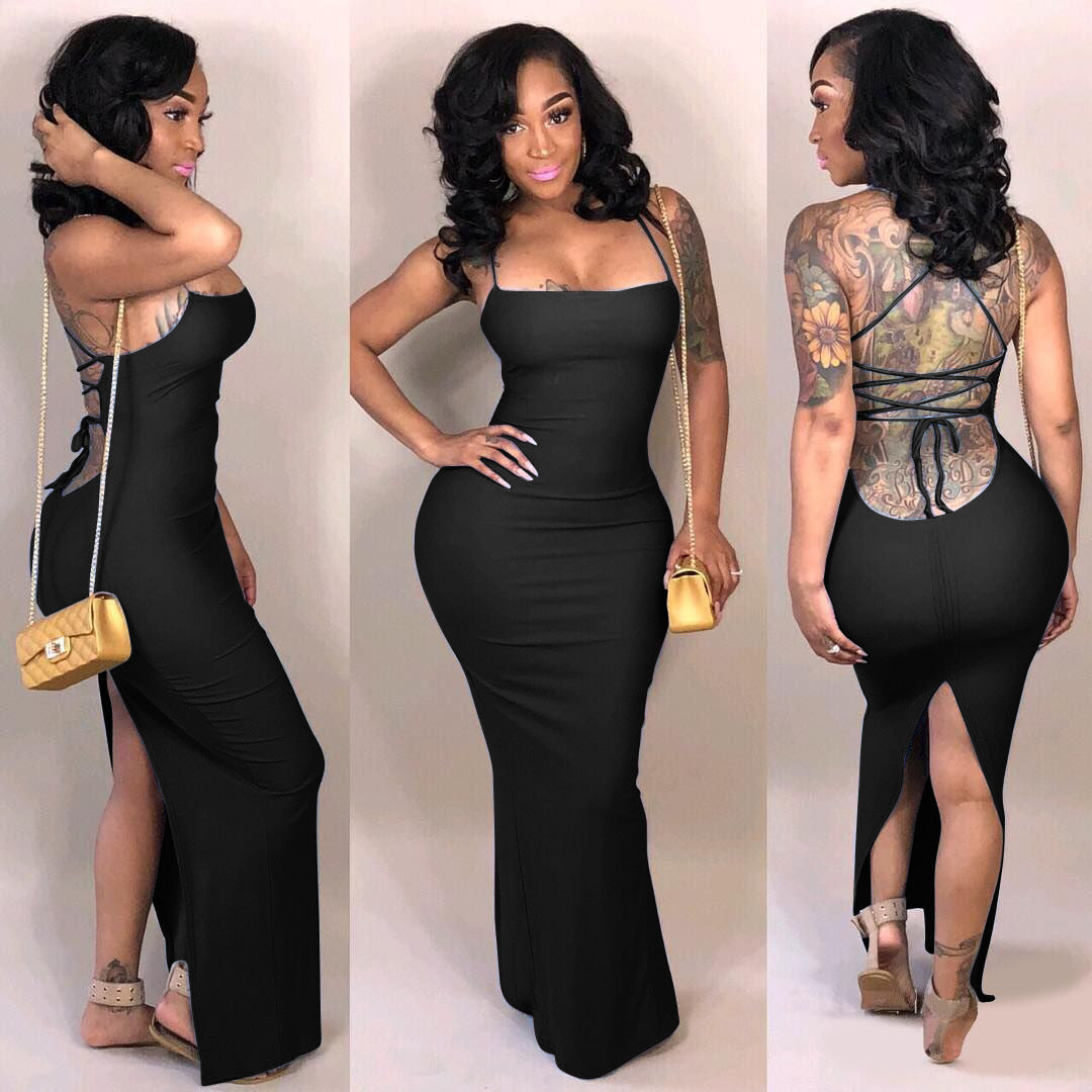 Sexy Bandeau String Tube Bodycon Straps Stretchy Backless Sundress