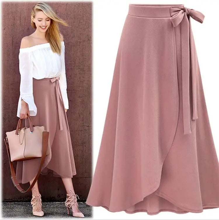 S-6xl New Fashion Women Plus Size Summer High Waist Skirt