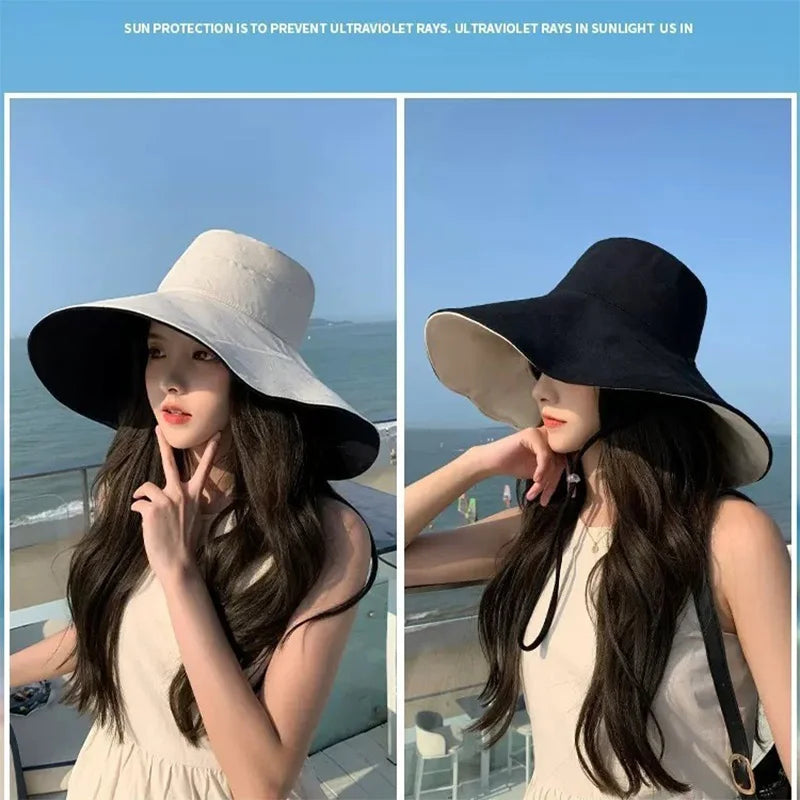 Wide Brim Hat Woman Sun Visor Hat for Women Uv Protection Solar Hat  for Ladies TYM02