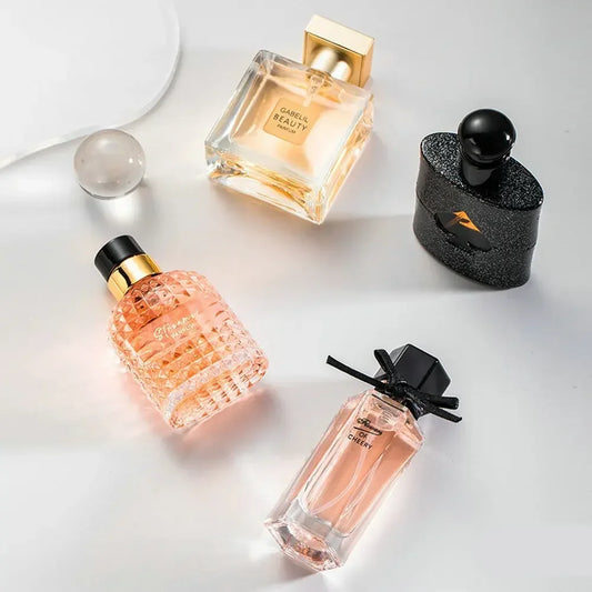 Women's Perfume Set of 4 Floral & Woody Fragrances Long-Lasting EDT Gift Set for Women 105g Total Elegant Scent Collection